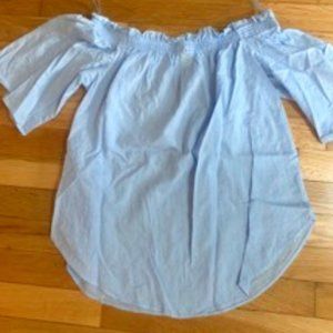 Blue off the shoulder top